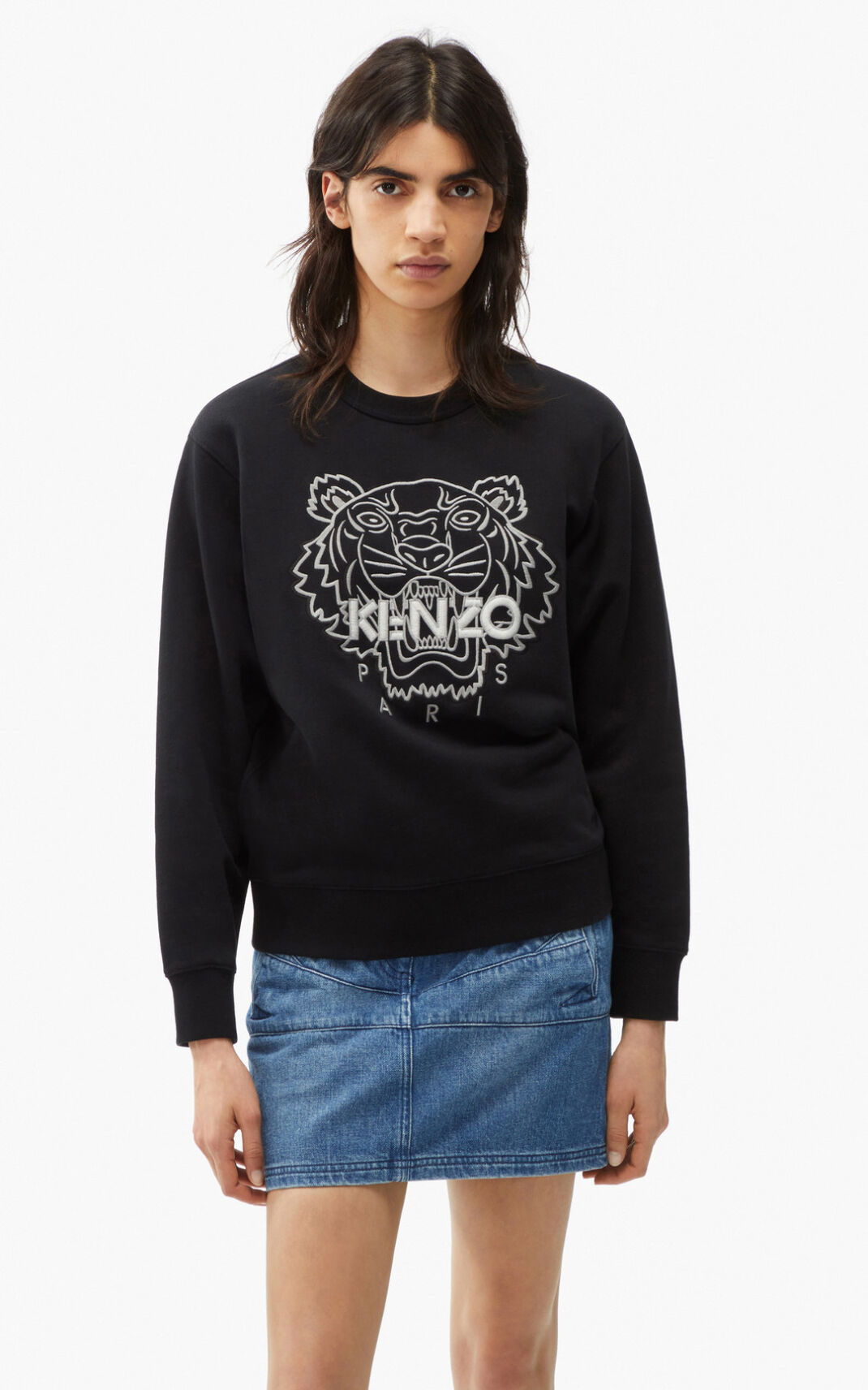 Sweat Kenzo Tiger Femme Noir | RWKT-72064